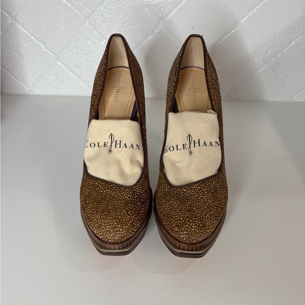 Cole Haan Women's Brown Textured Heels